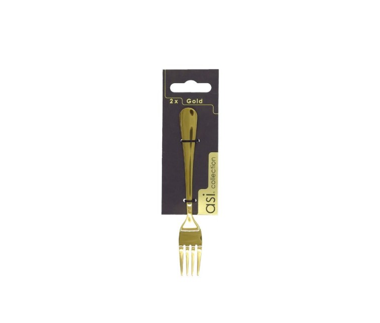 Cake forks 2 pcs. Gold 1.5mm