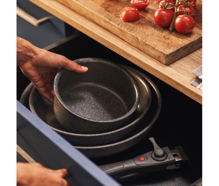 Set of 3 pcs. Torre pans Ø24cm, Ø28cm and sauce pot Ø16cm