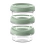 Food containers 3pcs. Sauce Cups round 3x0,08L Smart Eco To Go Ø7x10cm soft green