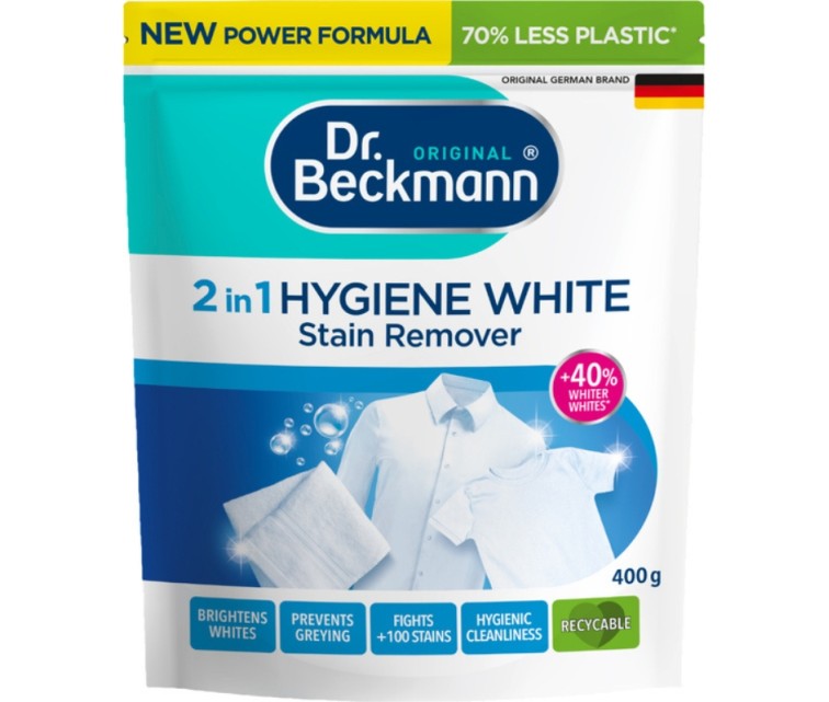 Пятновыводительный порошок для светлых тканей Hygiene White 2в1 400г