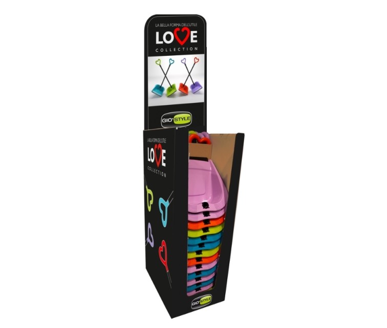 Rubber Hair Scoop Love 24,5x27x85cm assorted, 4 colours