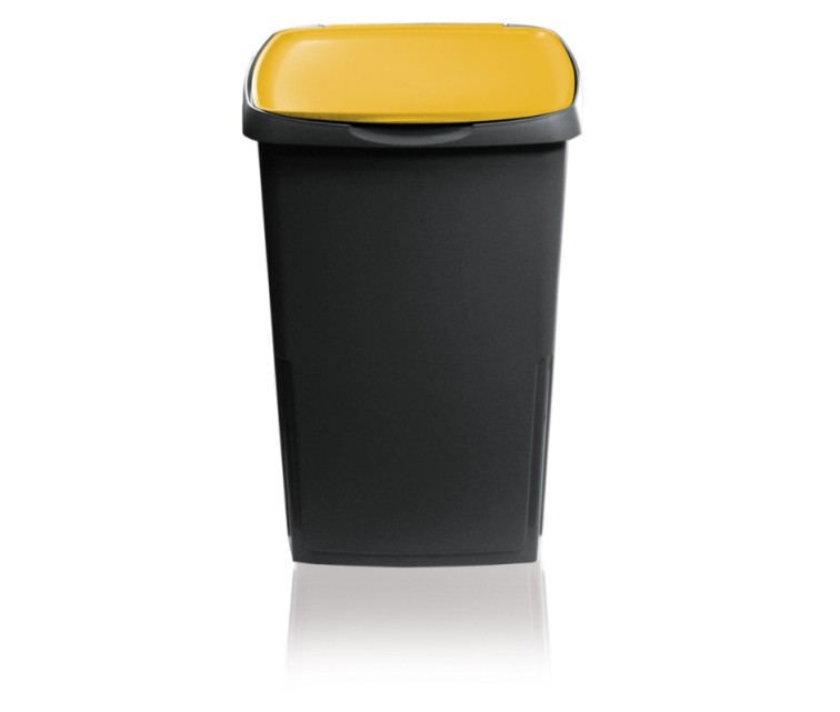 Waste container Ecosolution 45L 37x36x53.5cm dark gray/yellow