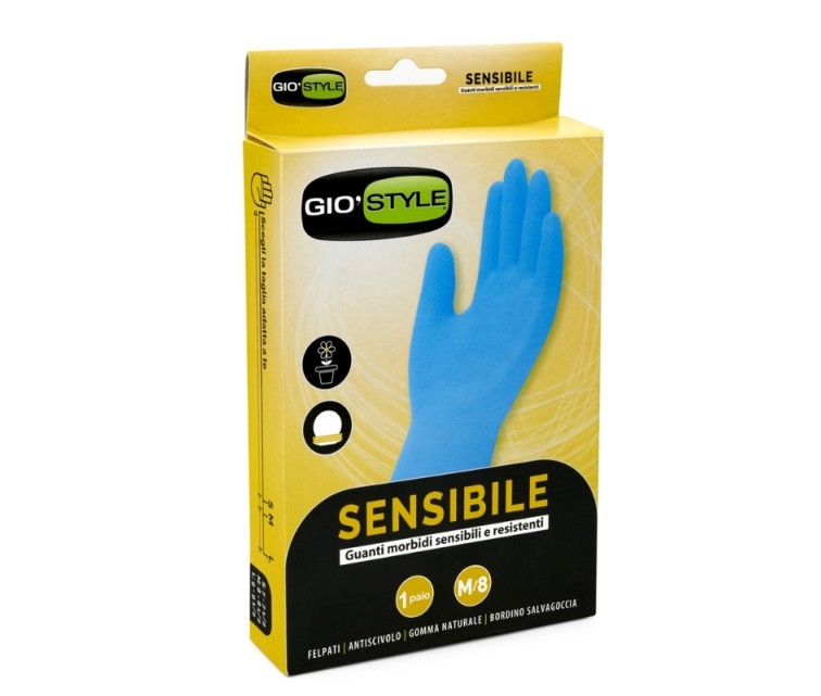 Multifunctional and sensitive natural latex gloves zilii M/8 size 31x10x0,5cm