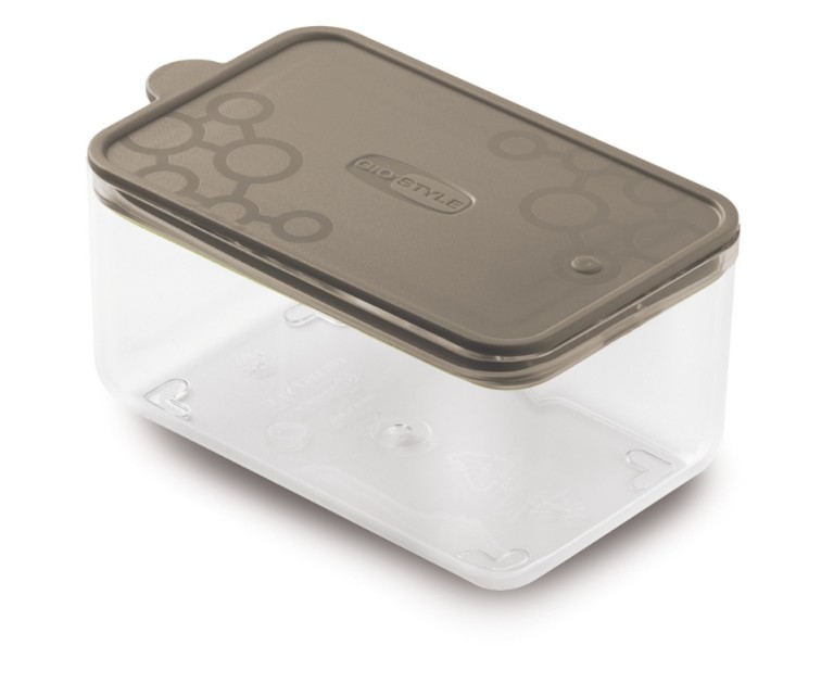 Food bowl rectangular S 0,7L Con.Tengo 15,5x10x11,9cm grey-brown