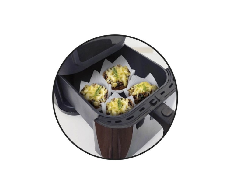 Kēksiņu papīra formiņas 12 gab. baltas Air Fryer Ø8,5x8cm