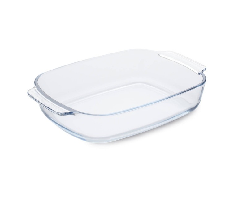 Glass baking dish rectangular Borosilicate Glass 34x22,5x6cm / 2,7L