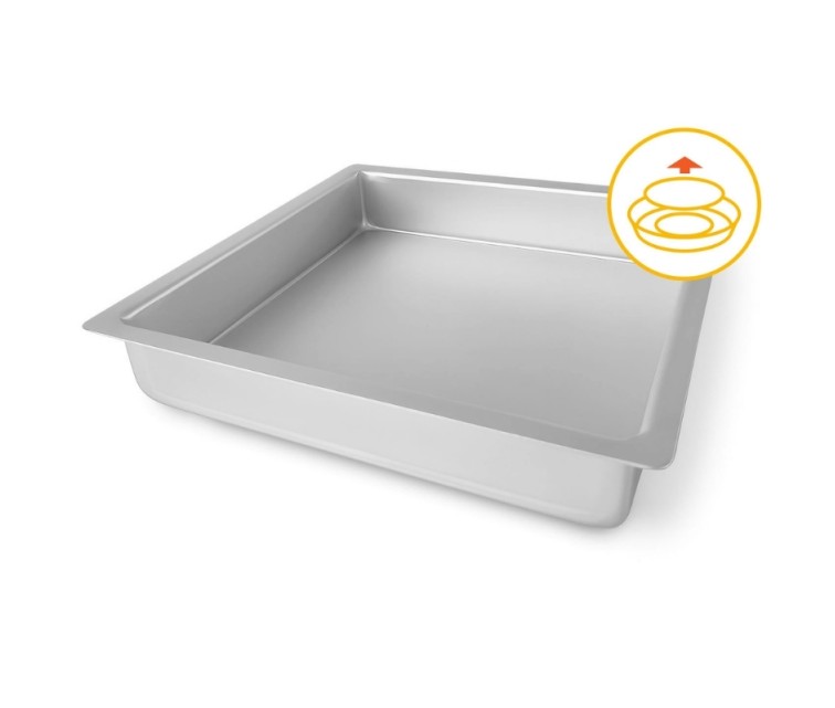 Cake tin square with removable bottom Professional 26x26x5cm