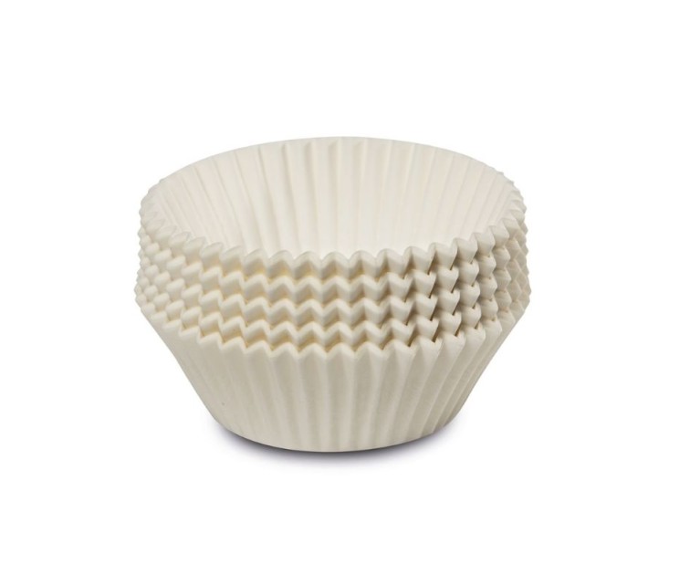 Cupcake tins 100 pieces white Easy Bake Ø7x3cm