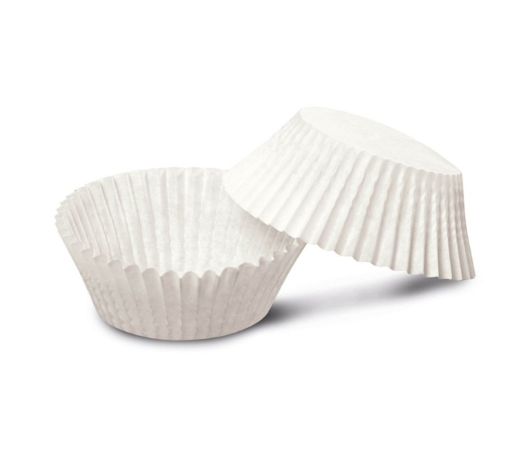 Cupcake tins 100 pieces white Easy Bake Bio Ø7x3cm