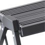 Folding step bench StepFix / steel / 2 steps / black