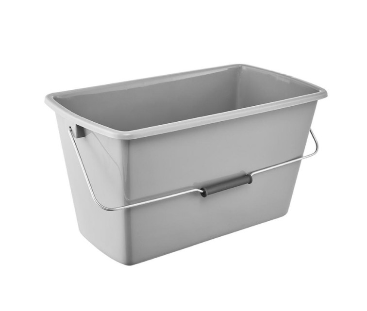 Rectangular bucket 13L Bent 44x22x22,5cm grey