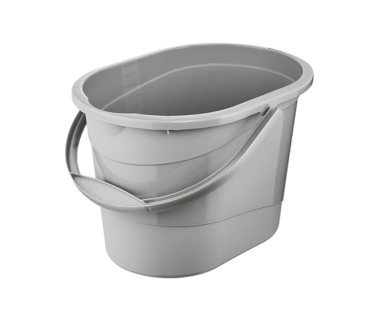 Bucket with spout 13L Thies 37x26,5x25cm grey