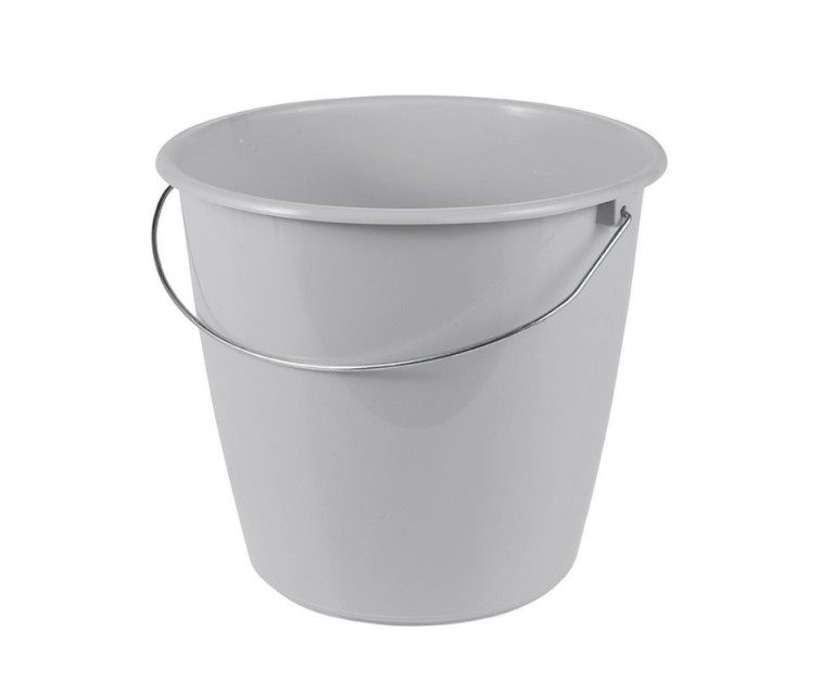 Bucket 10L Erik Ø28,5x26cm grey