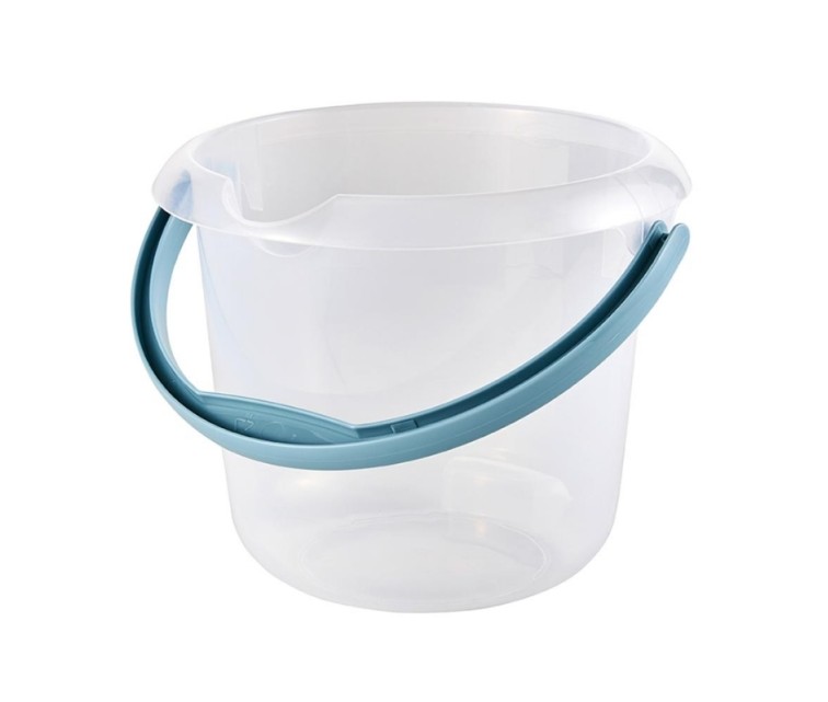 Bucket with spout 5L Mika Ø24x20cm transparent