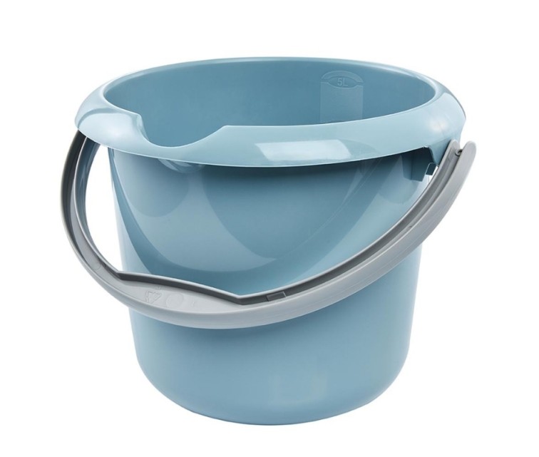 Bucket with spout 5L Mika Ø24x20cm blue