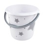 Bucket deco 10L Ilvie "Stars" Ø30x28cm white