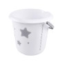 Bucket deco 10L Ilvie "Stars" Ø30x28cm white