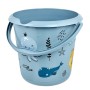 Deco bucket 10L Ilvie "Sea life" Ø30x28cm blue