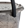 Bucket deco 10L Ilvie "Polygon" Ø30x28cm transparent grey