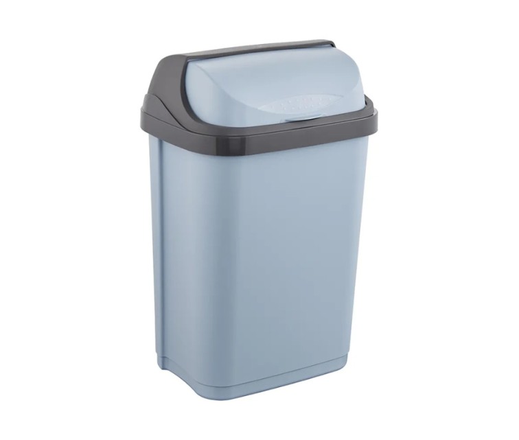 Waste bin with rotating lid 25L Rasmus 34x26x54cm blue