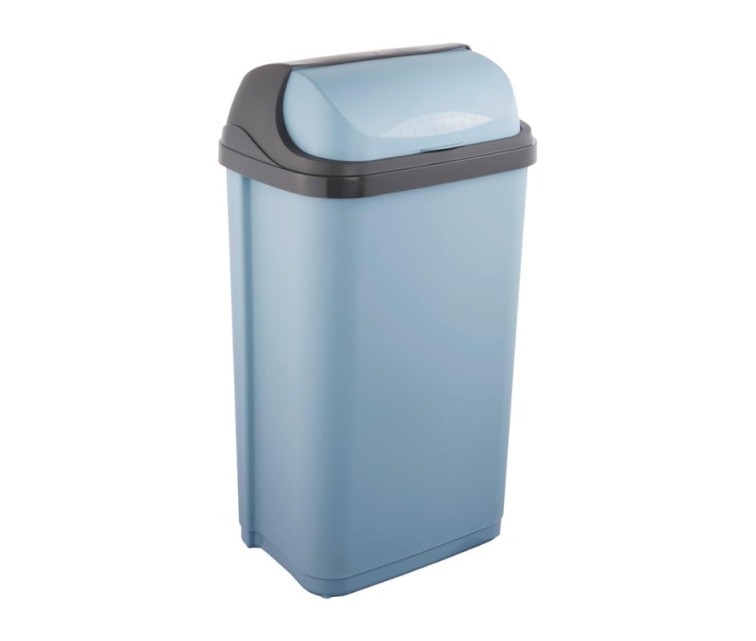 Waste bin with rotating lid 50L Rasmus 39x29.5x67.5cm blue