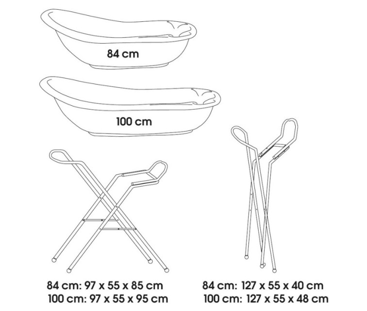 Universal stand for baths 84/100cm Dawid white