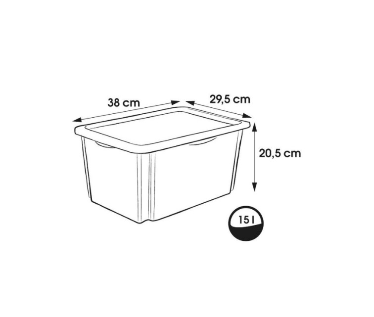 Box with lid 15L Karolina "Winnie the Pooh" 38x29,5x20,5cm transparent