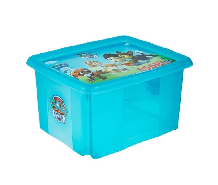 Box with lid 24L Karolina "Paw Patrol" 42,5x35,5x22,5cm light blue