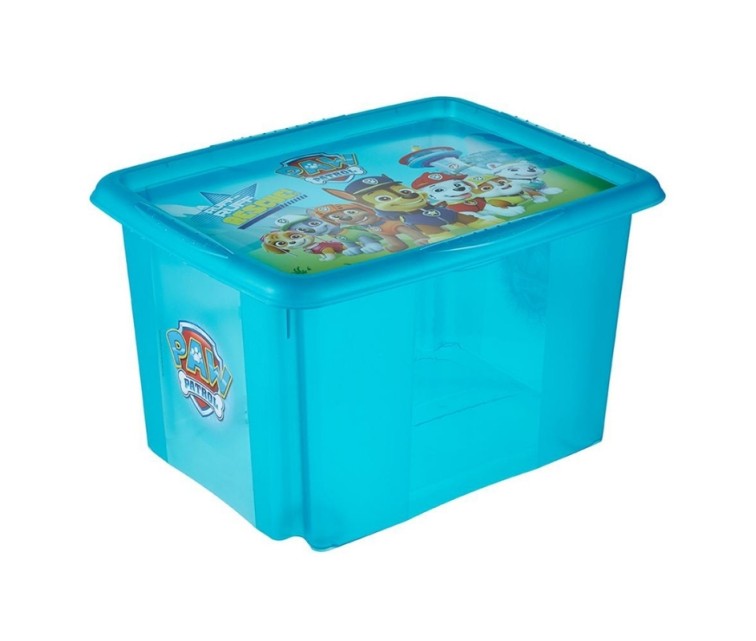 Box with lid 30L Karolina "Paw Patrol" 45x35x27cm light blue