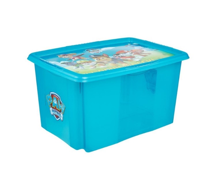 Box with lid 45L Karolina "Paw Patrol" 55,5x40x30cm light blue