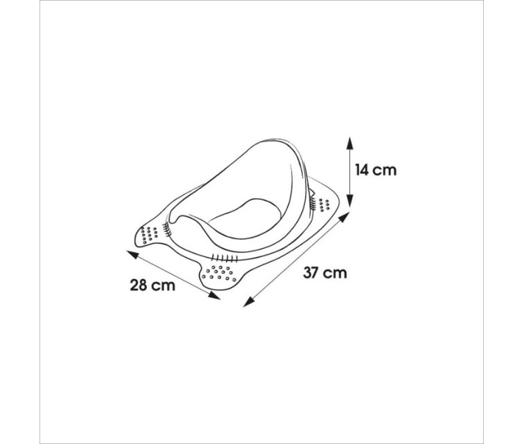 Toilet training seat comfort Zuza "Pure" 28x37x14cm blue