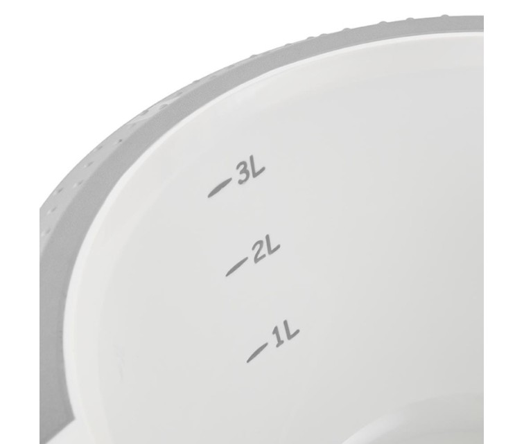 Mixing bowl with non-slip function 3,5L Carlotta Ø26x14cm white/grey