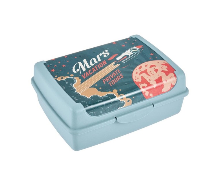 Food storage container click-box midi 1L Carla "Space tour" 17x13x7cm blue