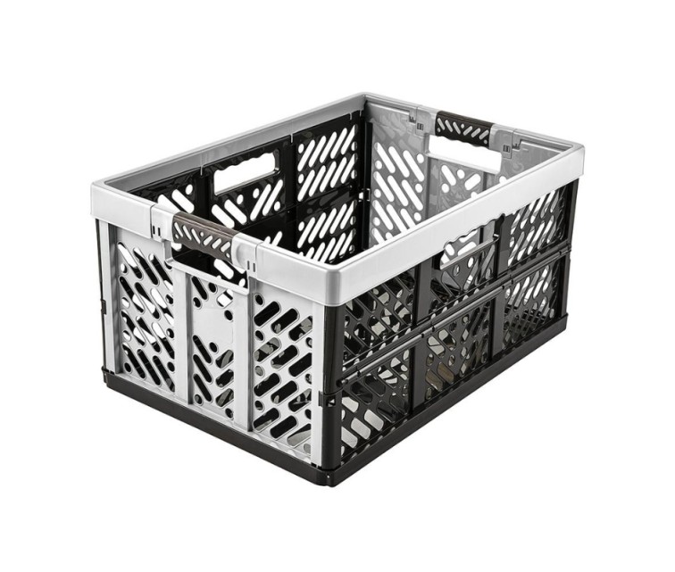 Folding box with load capacity up to 50kg Ben 54x37x28cm 45L light silver color