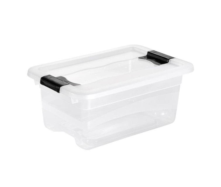 Box with lid crystalbox Cornelia 29,5x19,5x12,5cm 4L transparent