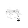 Box with lid crystalbox Cornelia 39x,5x29,5x17,5cm 12L transparent