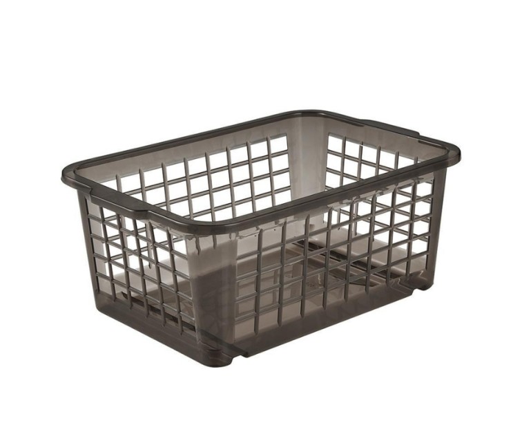 Mini basket 25x17x10cm Fred transparent grey