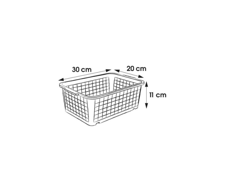 Mini basket 30x20x11cm Fred transparent