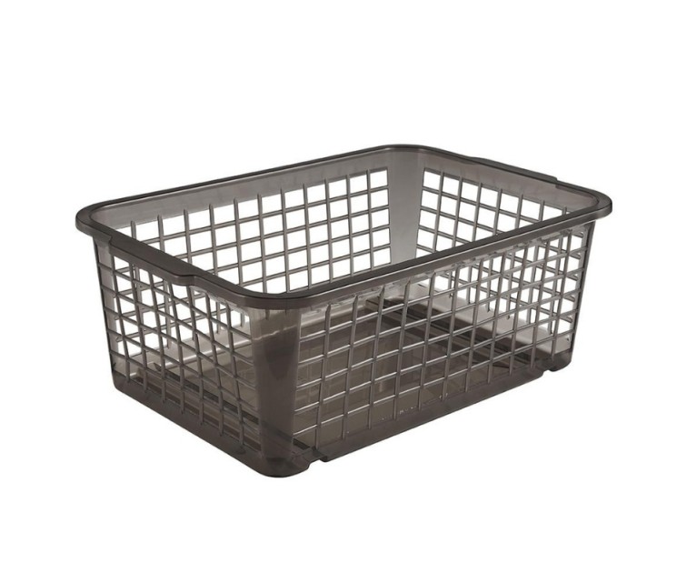 Mini basket 30x20x11cm Fred transparent grey