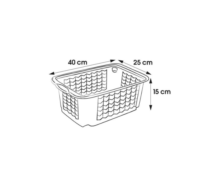 Корзина M 40x25x15 см Fritz прозрачная