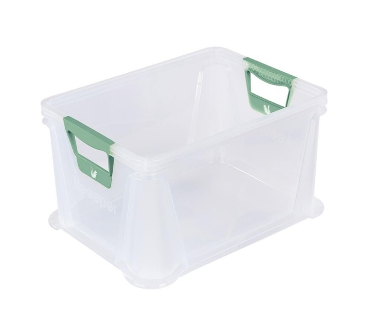 Eurobox with soft handles Luis 39x29x22cm 20L transparent