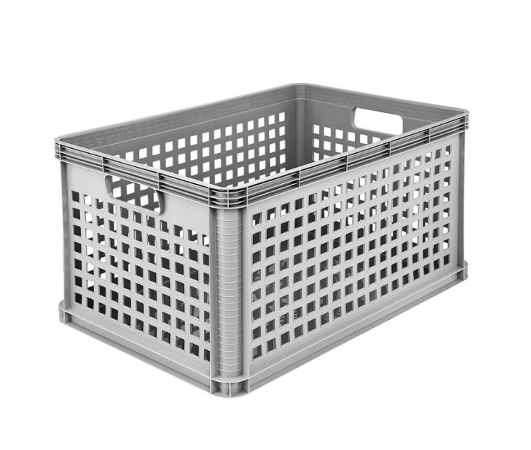 Transport basket with load capacity up to 60kg Robert 60x40x32cm 64L grey