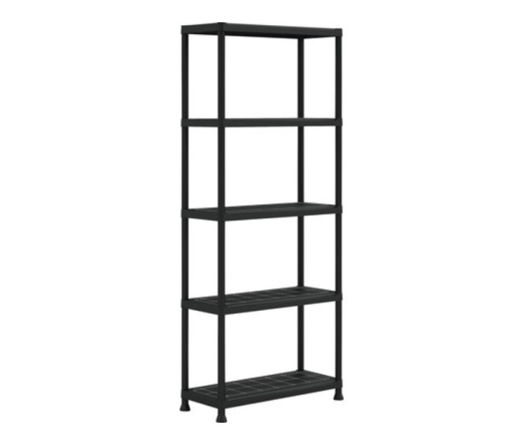 5 līmeņu plaukts Shelf 75 with 5 shelves 75x32x176cm melns