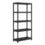 5-level shelf Shelf 90/40 with 5 shelves 90x40x182cm black