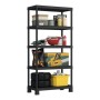 5-level shelf Shelf 90/40 with 5 shelves 90x40x182cm black