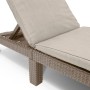 Jaipur sun lounger with cushion beige