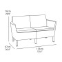 Lauko sofa Salemo Keter, Ruda