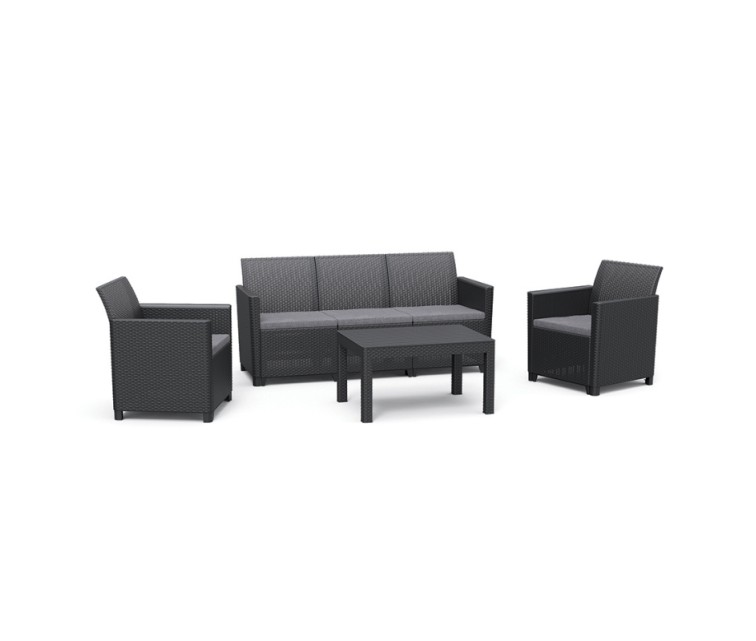 Комплект садовой мебели Claire 5 Seater Set со столом Orlando серый