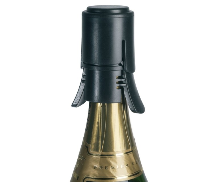 Le Creuset Dzirkstošā vīna aizbāznis SW-106 Champagne Stopper 9cm matēts melns