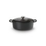 Le Creuset Ketaus puodas ovalus 27cm / 4,1L matinės juodos spalvos